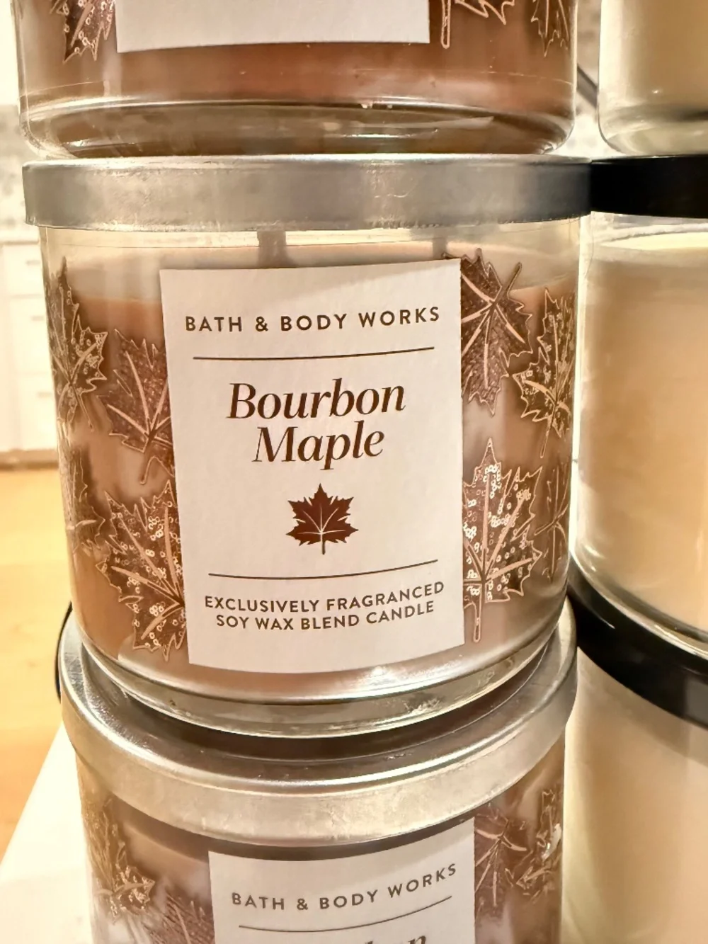 Bath & Body Works Bourbon Maple 3-Wick Candle 14.5oz NWT